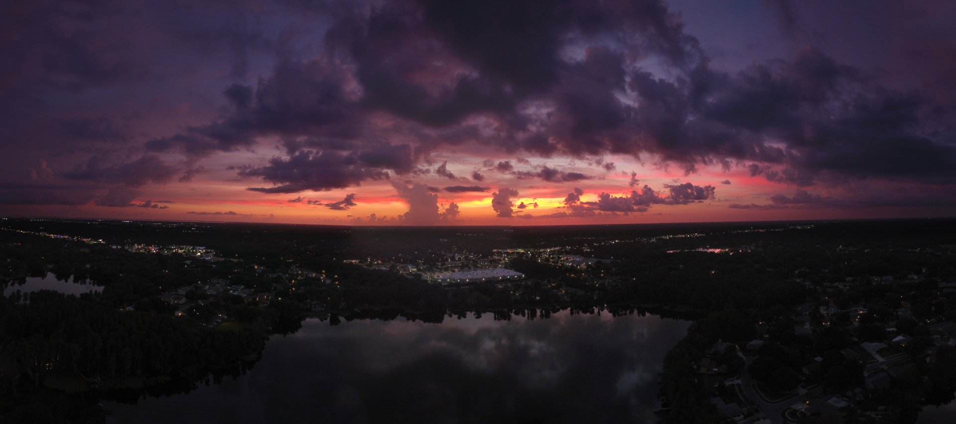 Download Horizon Aerial Dark Cloud Florida City Sunset Man Made Tampa HD Wallpaper by PJ Accetturo