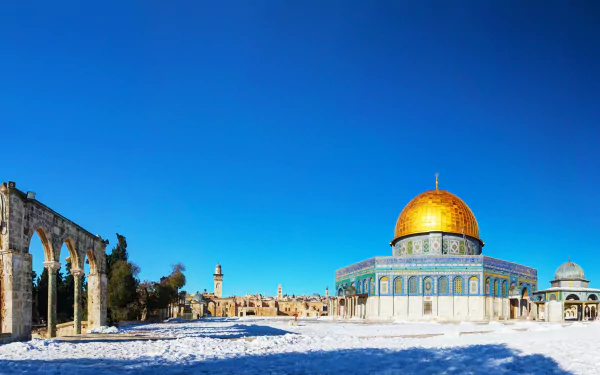 Israel Jerusalem shrine dome religious dome of the rock HD Desktop Wallpaper | Background Image