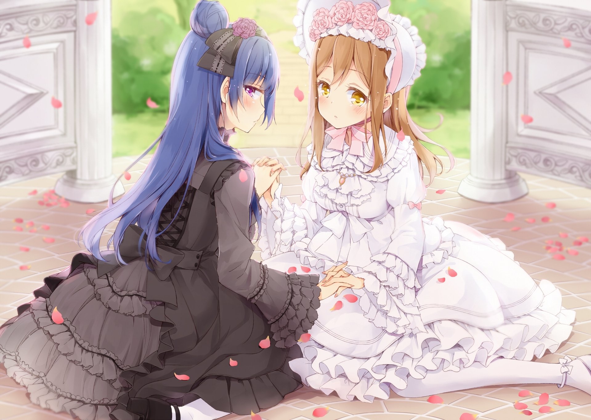 Download Hanamaru Kunikida Yoshiko Tsushima Anime Love Live! Sunshine!! Wallpaper by 葉月ナツ