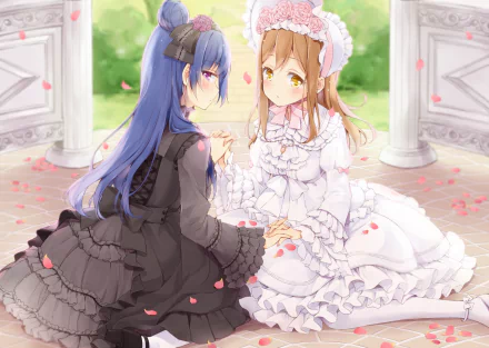 Hanamaru Kunikida Yoshiko Tsushima Anime Love Live! Sunshine!! HD Desktop Wallpaper | Background Image