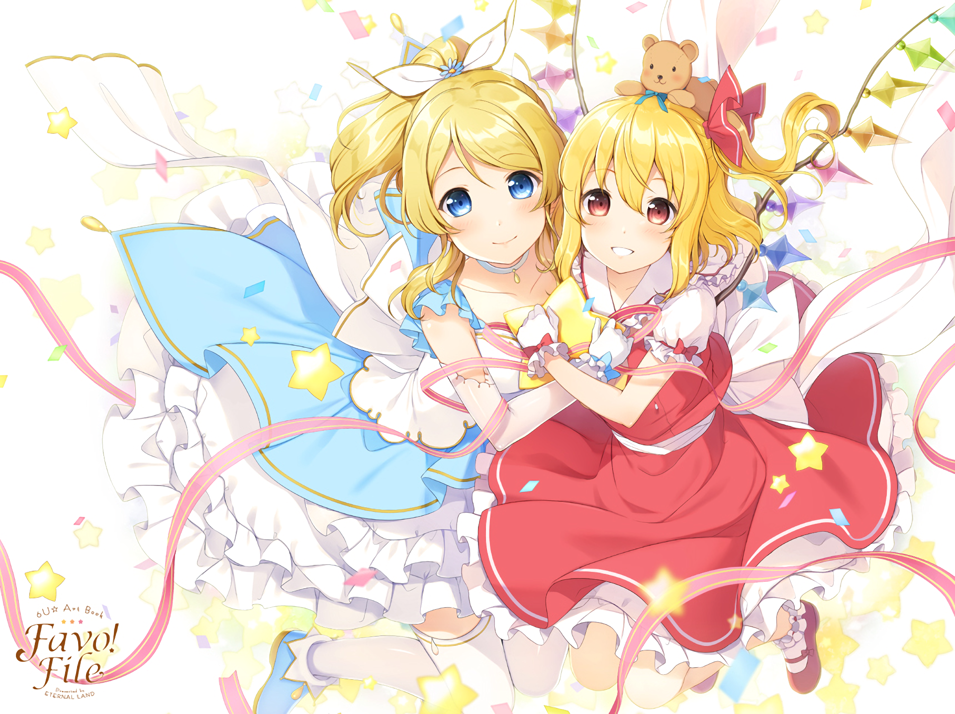 Download Love Live! Eri Ayase Flandre Scarlet Anime Crossover HD Wallpaper by 6U☆秋コミ1*A28a