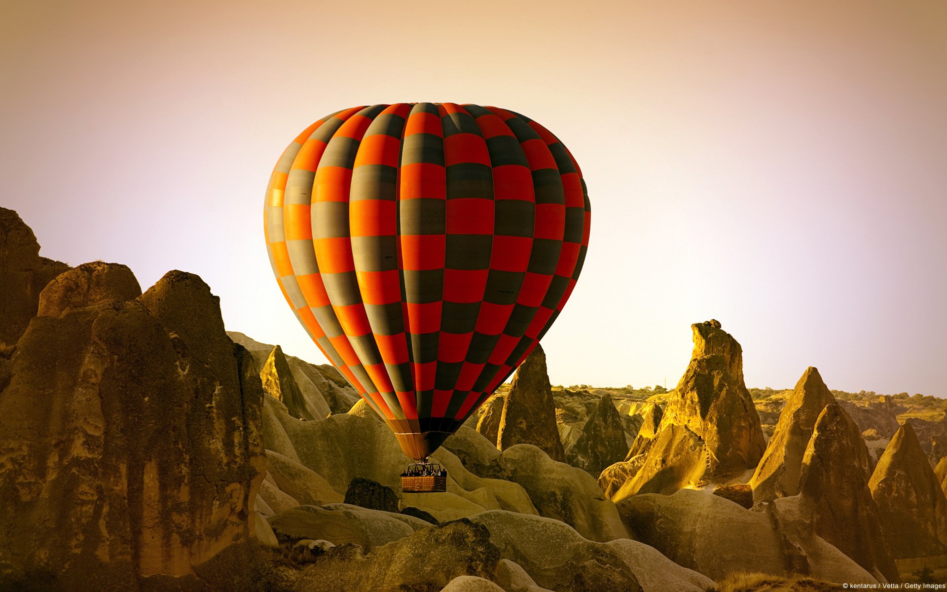 Download Mountain Vehicle Hot Air Balloon Turkey (Country) HD Wallpaper