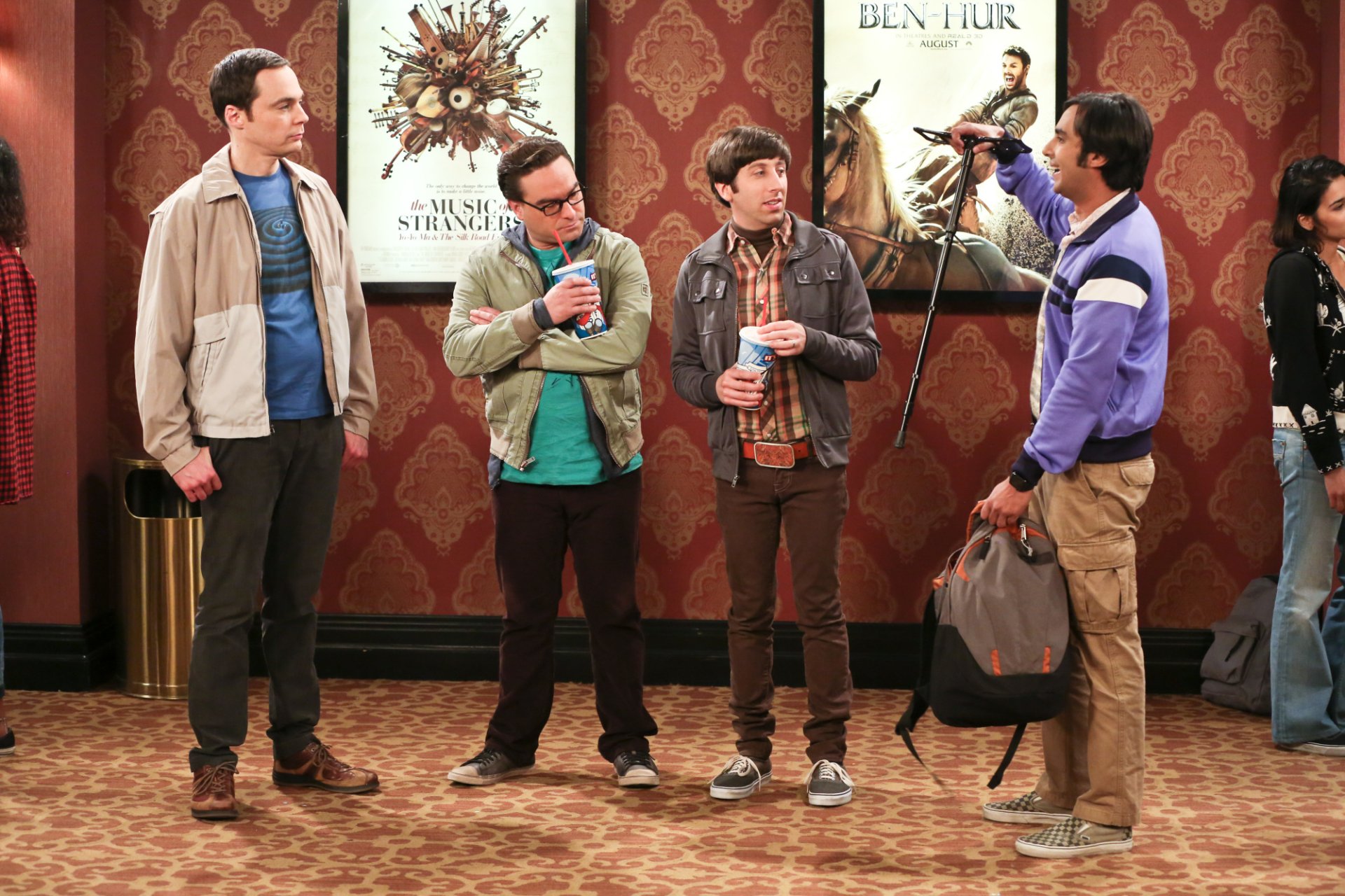 Download Raj Koothrappali Kunal Nayyar Howard Wolowitz Simon Helberg Sheldon Cooper Jim Parsons Leonard Hofstadter Johnny Galecki TV Show The Big Bang Theory HD Wallpaper