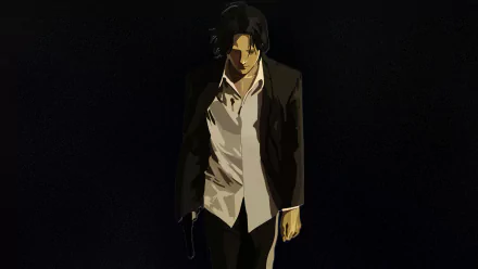 HD desktop wallpaper featuring a dark, intense scene from the 2004 TV show Monster, highlighting the show's dramatic and suspenseful atmosphere.