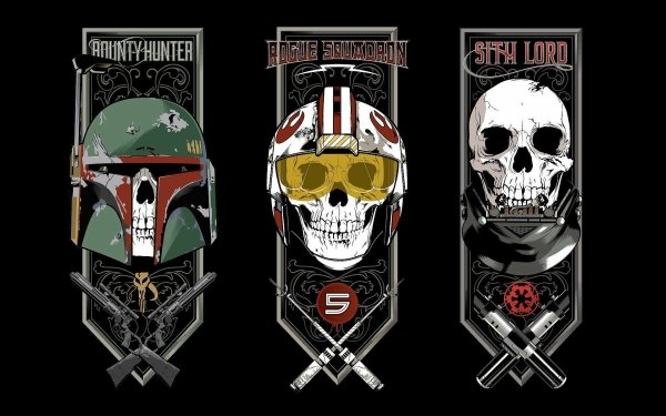 Sci Fi Star Wars Boba Fett Rebel Darth Vader Skull HD Wallpaper | Background Image