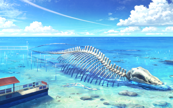Anime Original Water Cloud Sky HD Wallpaper | Background Image