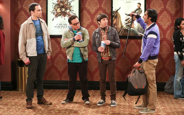 Raj Koothrappali Kunal Nayyar Howard Wolowitz Simon Helberg Sheldon Cooper Jim Parsons Leonard Hofstadter Johnny Galecki TV Show The Big Bang Theory HD Desktop Wallpaper | Background Image