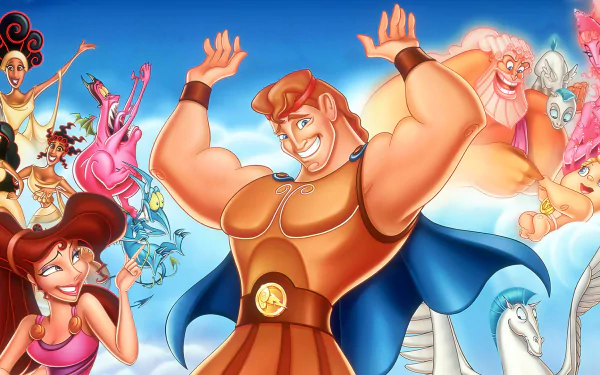 Zeus (Disney) Megara (Disney) Hercules (Disney) movie Hercules (1997) HD Desktop Wallpaper | Background Image