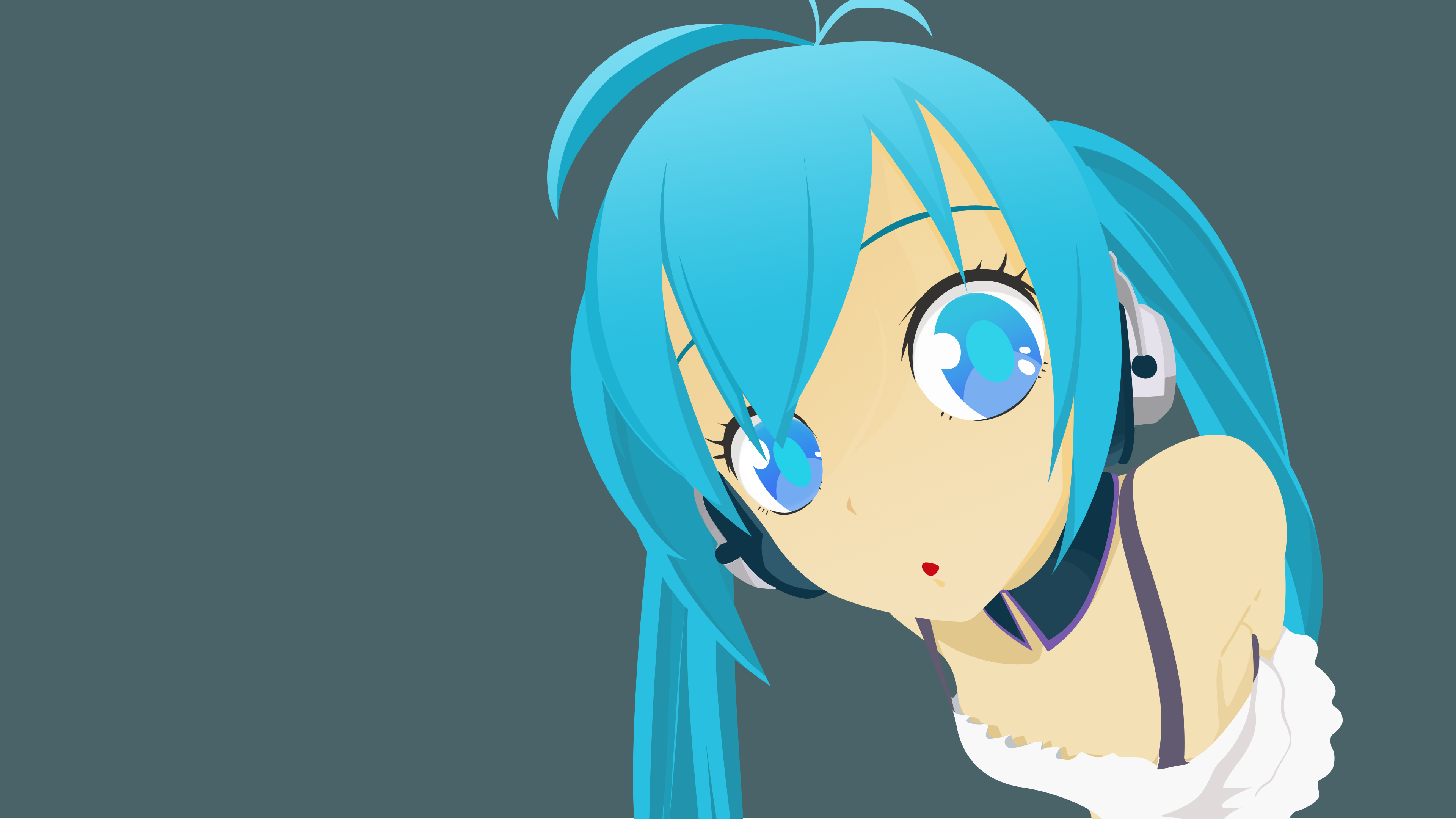 Hatsune Miku Minimalist 4k Ultra Hd Wallpaper Background Image