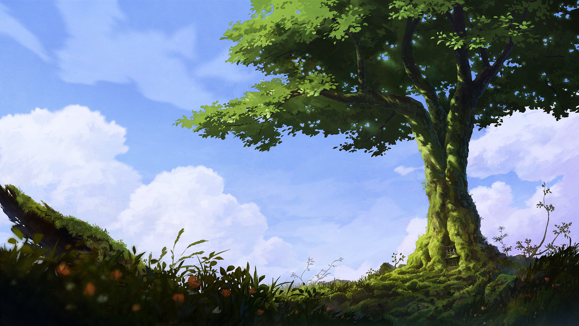 Anime Tree HD Wallpaper | Background Image