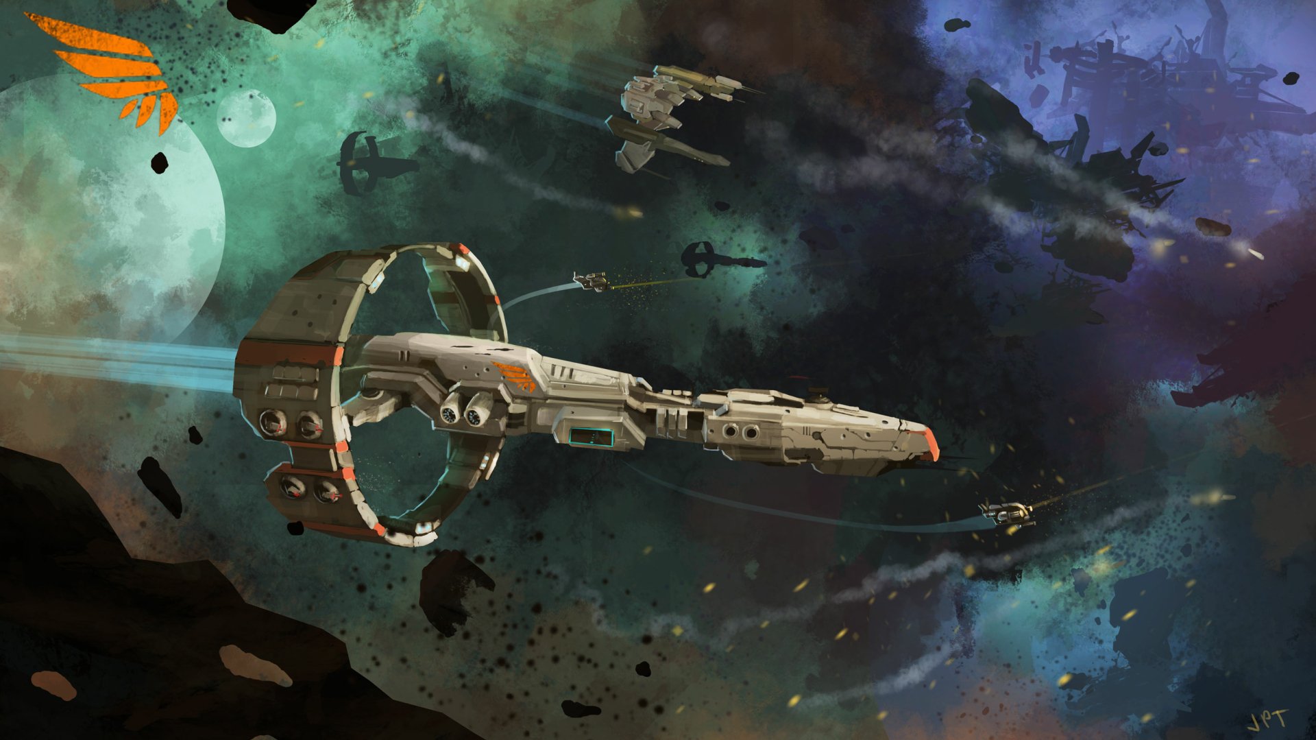 Download Wreck Space Starship Sci Fi Spaceship HD Wallpaper