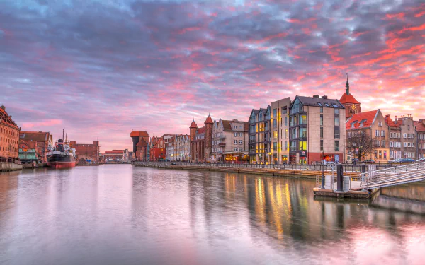  Town on the River in Poland