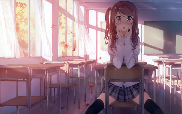 Anime Girl Classroom 5 Nenme no Houkago HD Wallpaper | Background Image