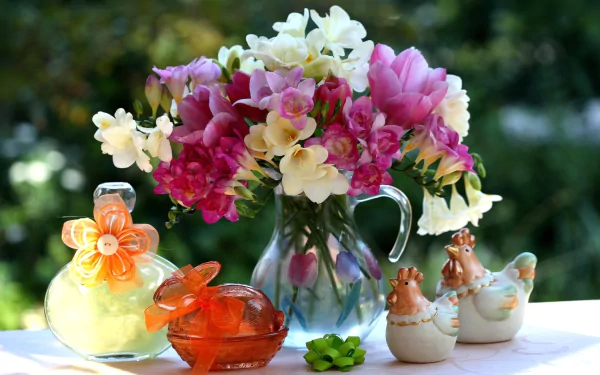 decoration pitcher flower photography still life HD Desktop Wallpaper | Background Image