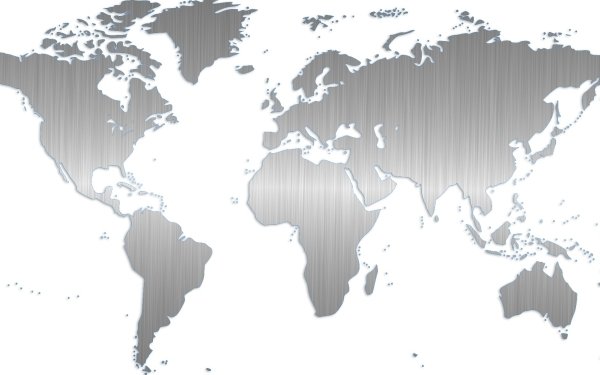 Misc World Map Silver Minimalist HD Wallpaper | Background Image