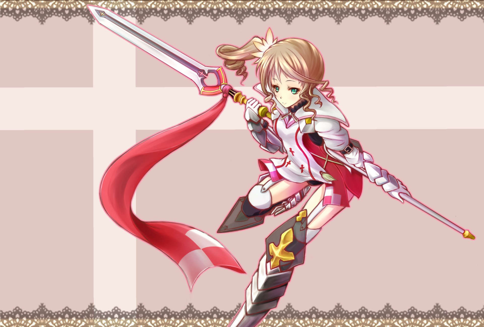 Anime-style character from Tales of Zestiria the X wielding a sword, featured in a 4K Ultra HD PC desktop wallpaper and background.