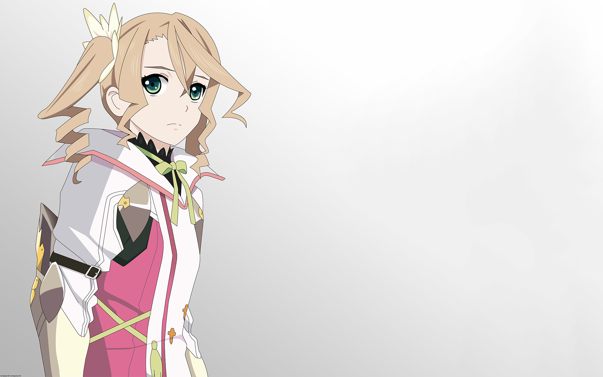 Anime-style character from Tales of Zestiria the X stands against a light gray background in this HD PC desktop wallpaper and background.