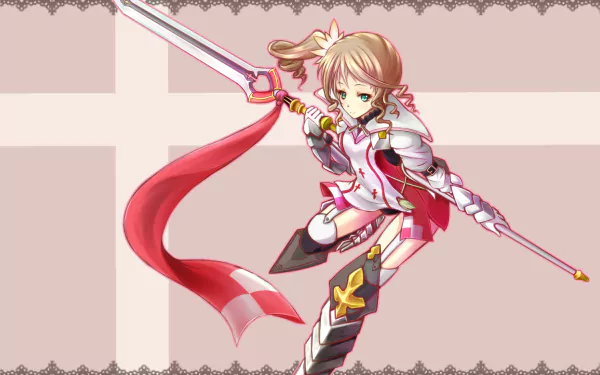 Anime-style character from Tales of Zestiria the X wielding a sword, featured in a 4K Ultra HD PC desktop wallpaper and background.