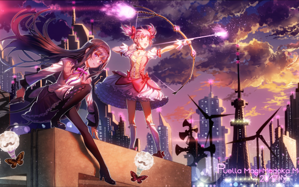 Anime Puella Magi Madoka Magica Homura Akemi Madoka Kaname HD Wallpaper | Background Image