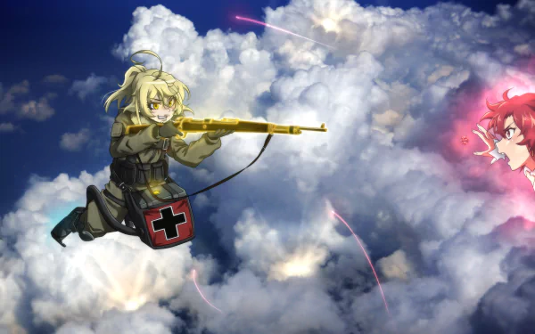 Izetta (Izetta: The Last Witch) Tanya Degurechaff Anime crossover HD Desktop Wallpaper | Background Image