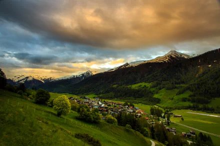  Village in the Mountains of Switzerland