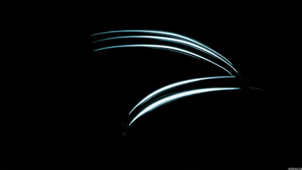 Minimalist artistic light arcs on black negative space — 4K Ultra HD PC desktop wallpaper and background.