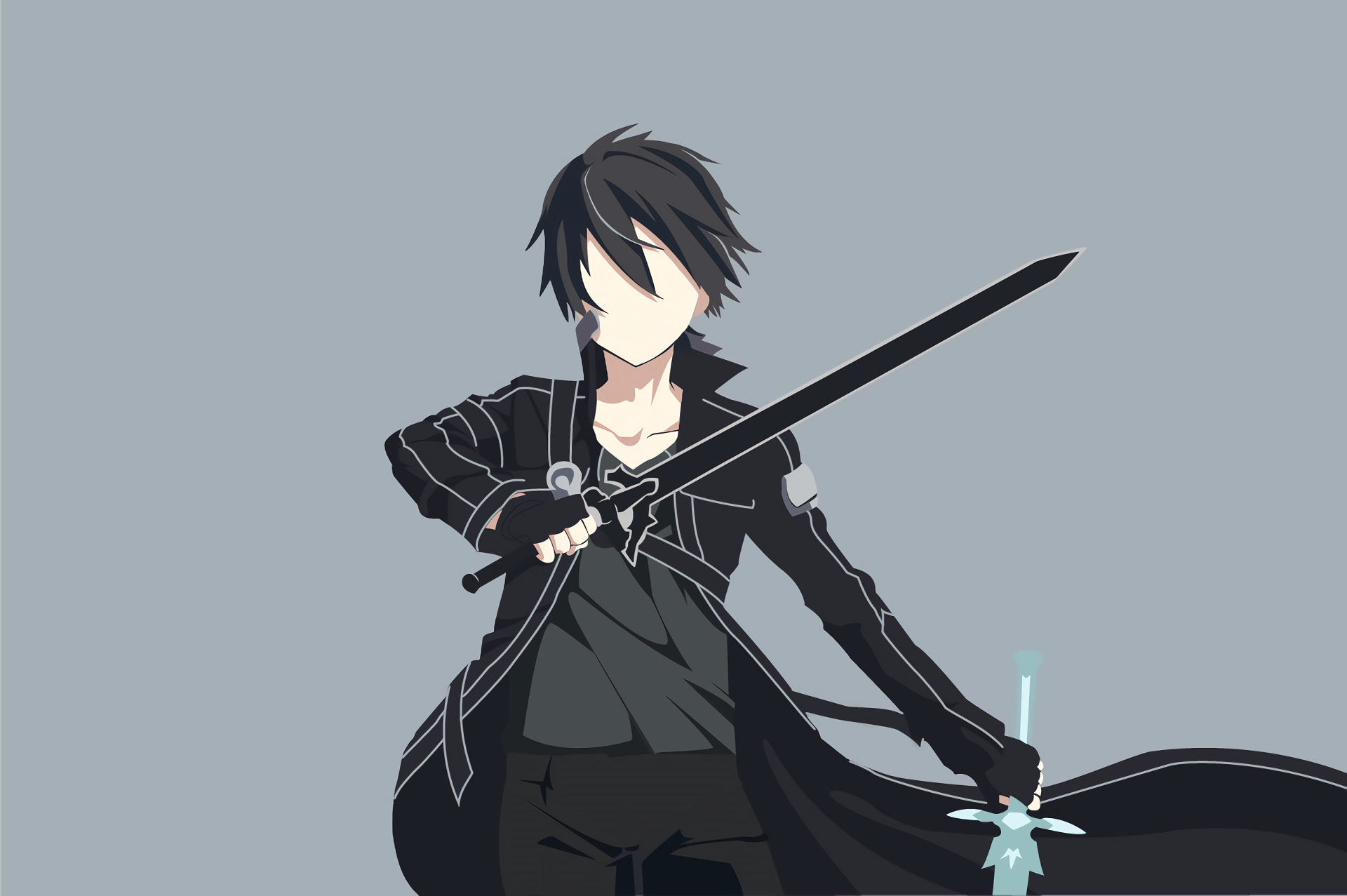 Sword Art Online, anime, sword, minimalism, simple background