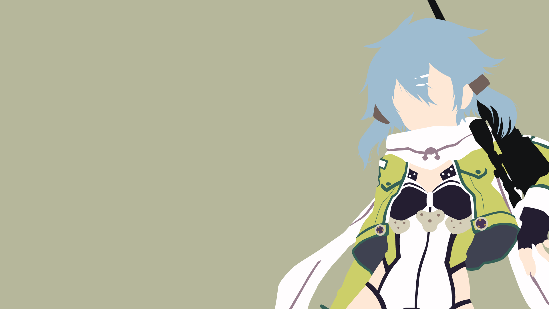 Download Minimalist Shino Asada Anime Sword Art Online II Minimalist Anime HD Wallpaper