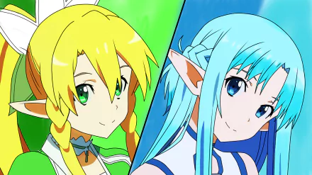 Sword Art Online Asuna Yuuki Suguha Kirigaya Leafa (Sword Art Online) Anime Sword Art Online II HD Desktop Wallpaper | Background Image