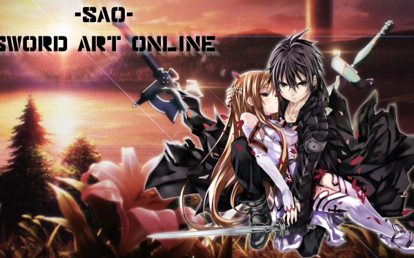 Anime Sword Art Online Kirito Kazuto Kirigaya Asuna Yuuki HD Wallpaper | Background Image