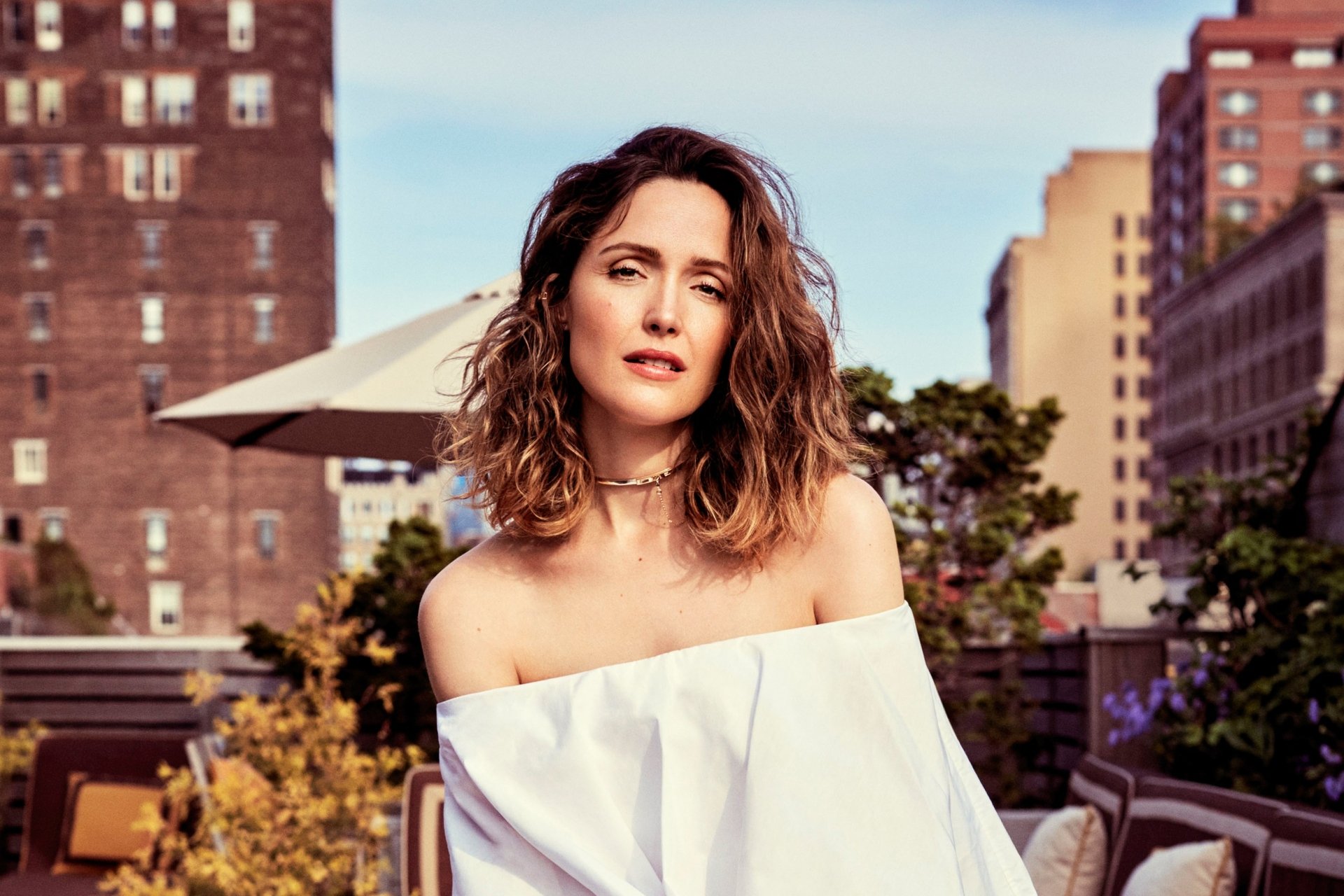 Download Depth Of Field Brown Eyes Brunette Australian Actress Celebrity Rose Byrne HD Wallpaper