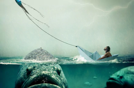 kite fish photography manipulation HD Desktop Wallpaper | Background Image