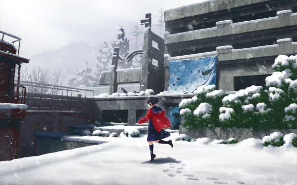 Anime winter winter anime HD Desktop Wallpaper | Background Image