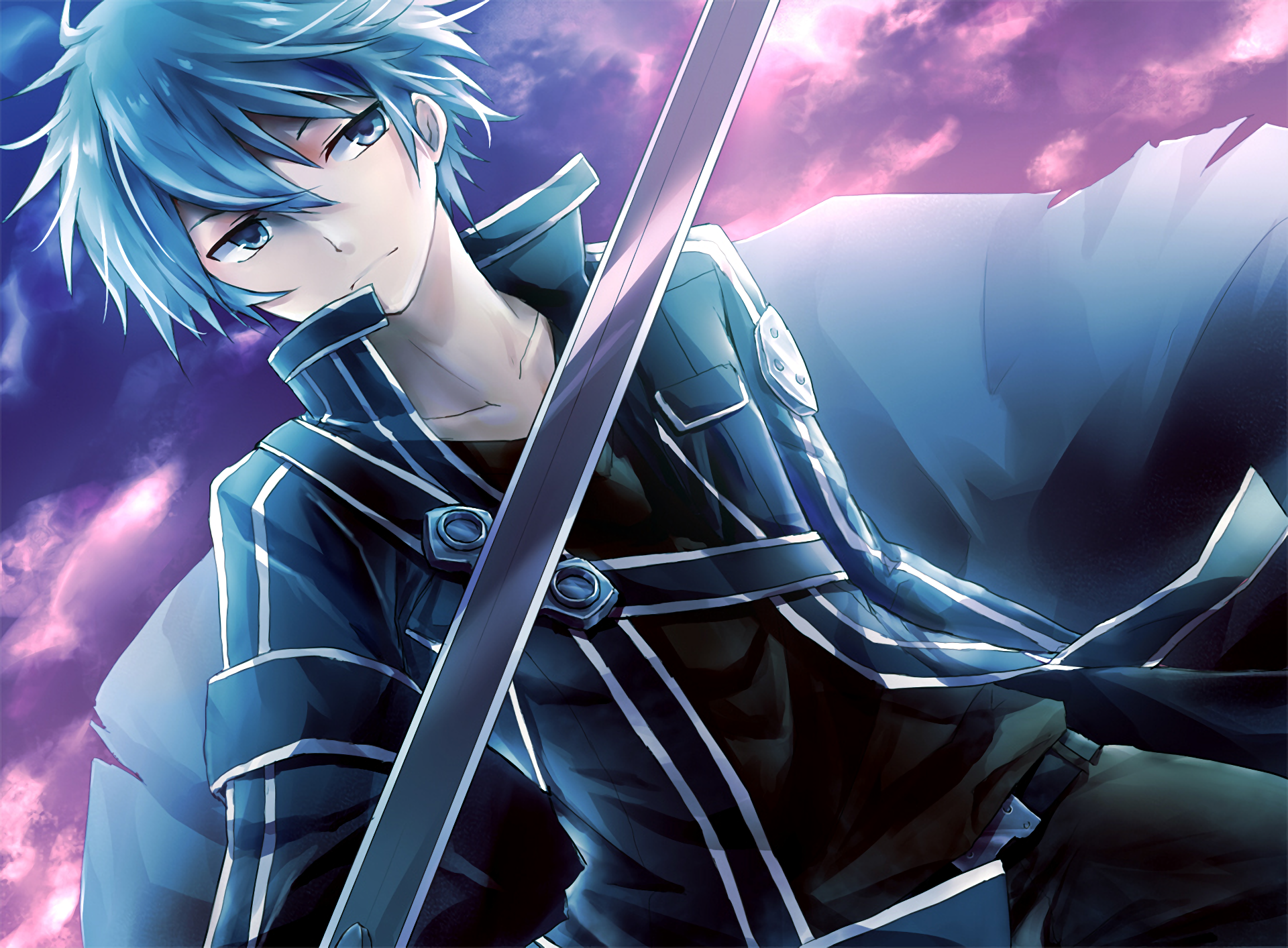 anime guy with sword wallpaper