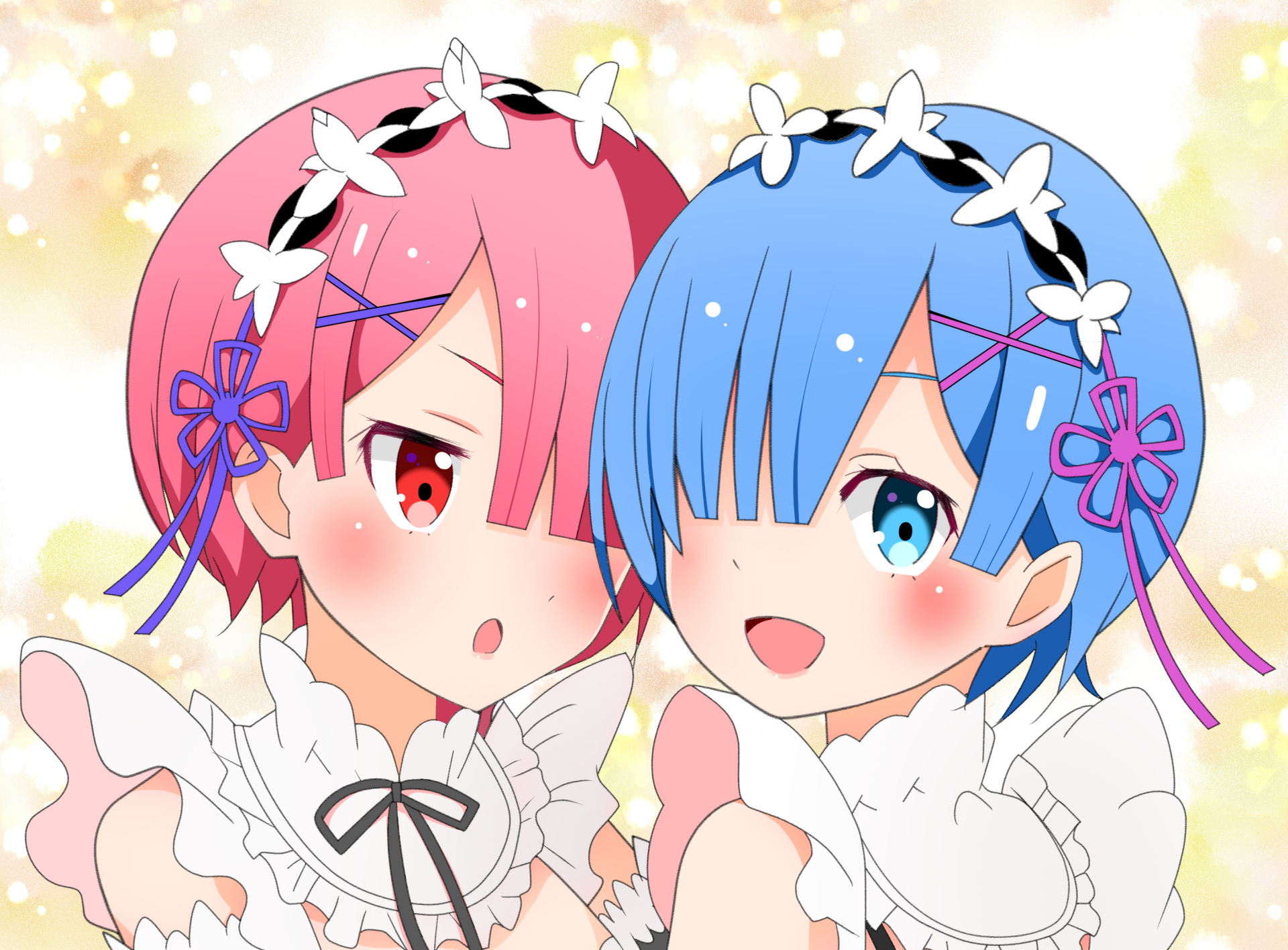 Ram and Rem HD Wallpaper - Re:ZERO Anime