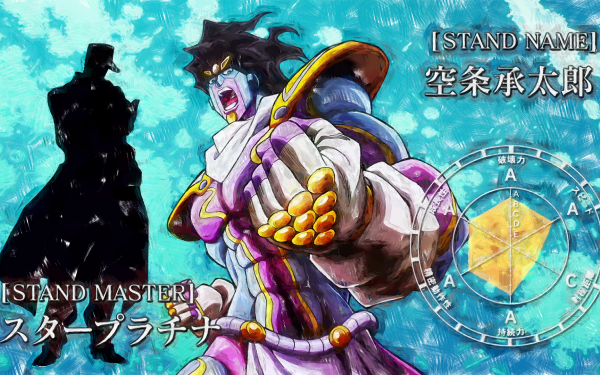Anime Jojo's Bizarre Adventure Jotaro Kujo Star Platinum HD Wallpaper | Background Image
