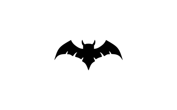 HD PC desktop wallpaper: minimalist black Owlman (DC Comics) bat-owl emblem centered on a white background, comic-inspired desktop background.