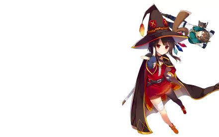 Chomusuke (KonoSuba) KonoSuba Kazuma Satou Megumin (KonoSuba) Anime KonoSuba - God’s blessing on this wonderful world!! HD Desktop Wallpaper | Background Image