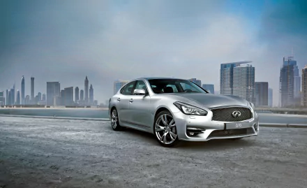 car silver car Infiniti vehicle Infiniti Q70 HD Desktop Wallpaper | Background Image