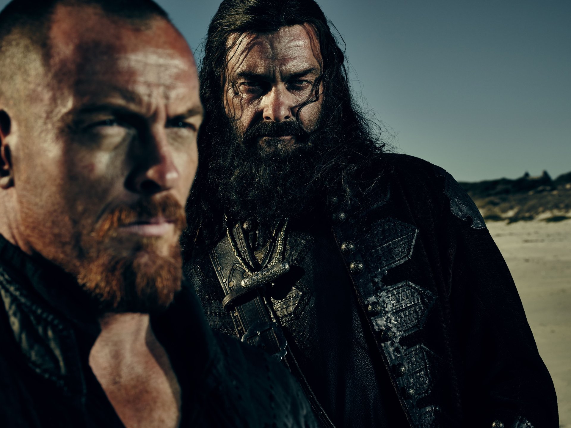 Download Ray Stevenson Toby Stephens Captain Flint (Black Sails) Pirate Blackbeard (Black Sails) TV Show Black Sails 8k Ultra HD Wallpaper