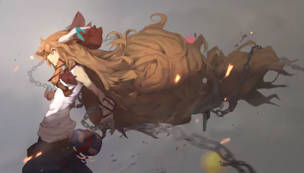 Suika Ibuki Anime Touhou HD Desktop Wallpaper | Background Image