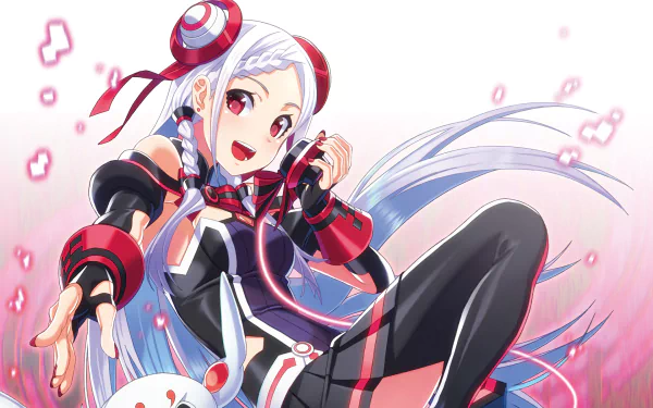 HD desktop wallpaper featuring Yuna from Sword Art Online: Ordinal Scale in a vibrant anime style, embodying the character's dynamic and energetic spirit.
