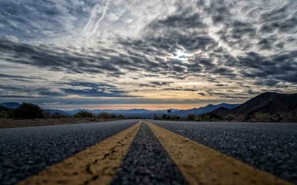 Man Made Road Horizon Sky Cloud Close-Up HD Wallpaper | Background Image