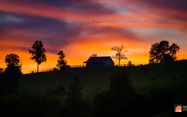  House in Virginia at Sunset
