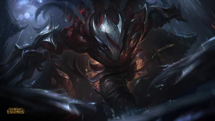 A high-definition desktop wallpaper featuring Talon from the video game League of Legends, depicting an intense and dark-themed scene capturing the character's menacing aura.