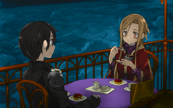 Anime Sword Art Online Asuna Yuuki Kirito Kazuto Kirigaya HD Wallpaper | Background Image