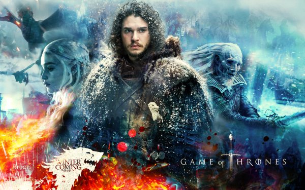 Series de Televisión Juego de tronos Jon Snow White Walker Kit Harington Daenerys Targaryen Emilia Clarke Fondo de pantalla HD | Fondo de Escritorio
