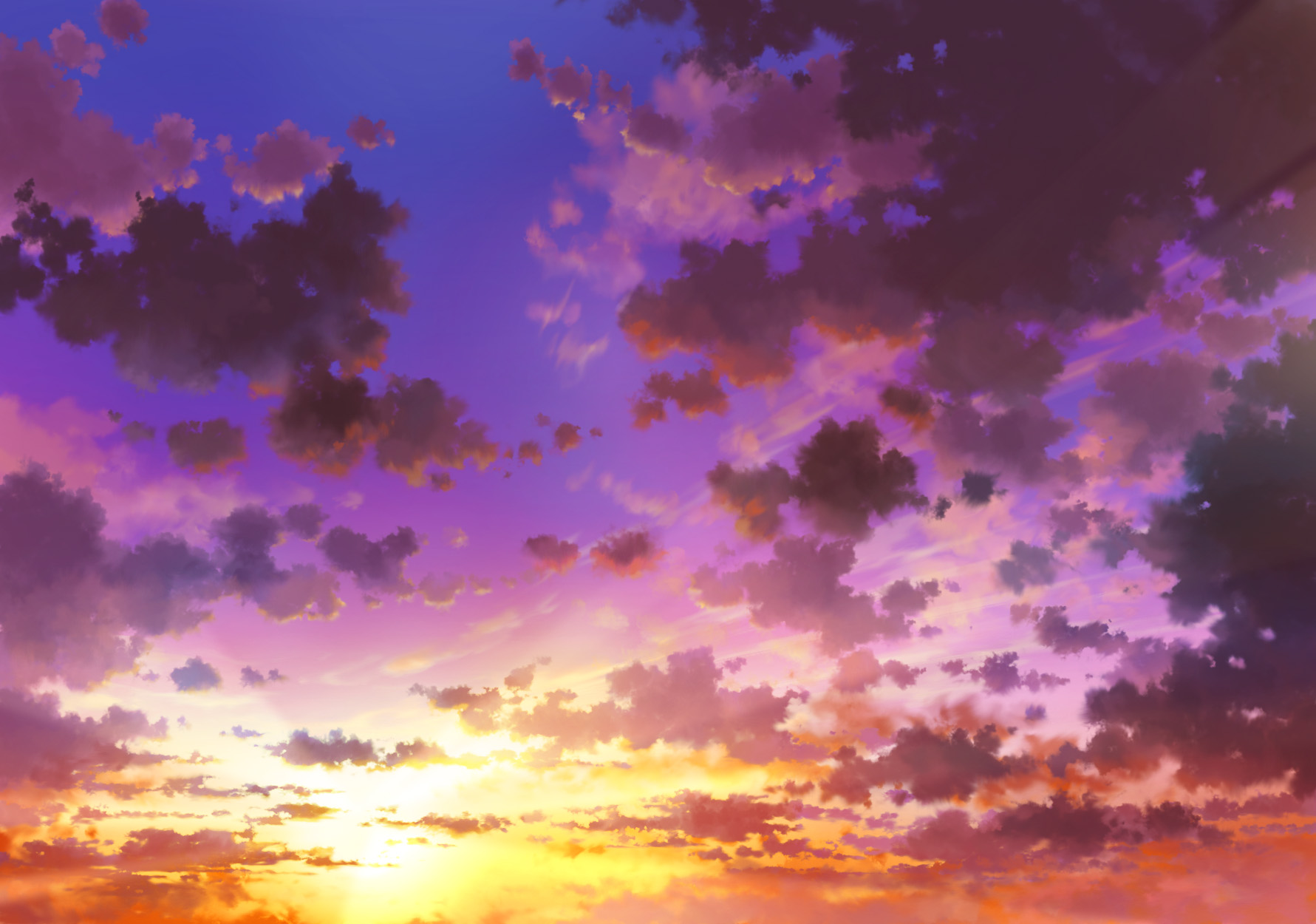 ArtStation - Anime style night sky