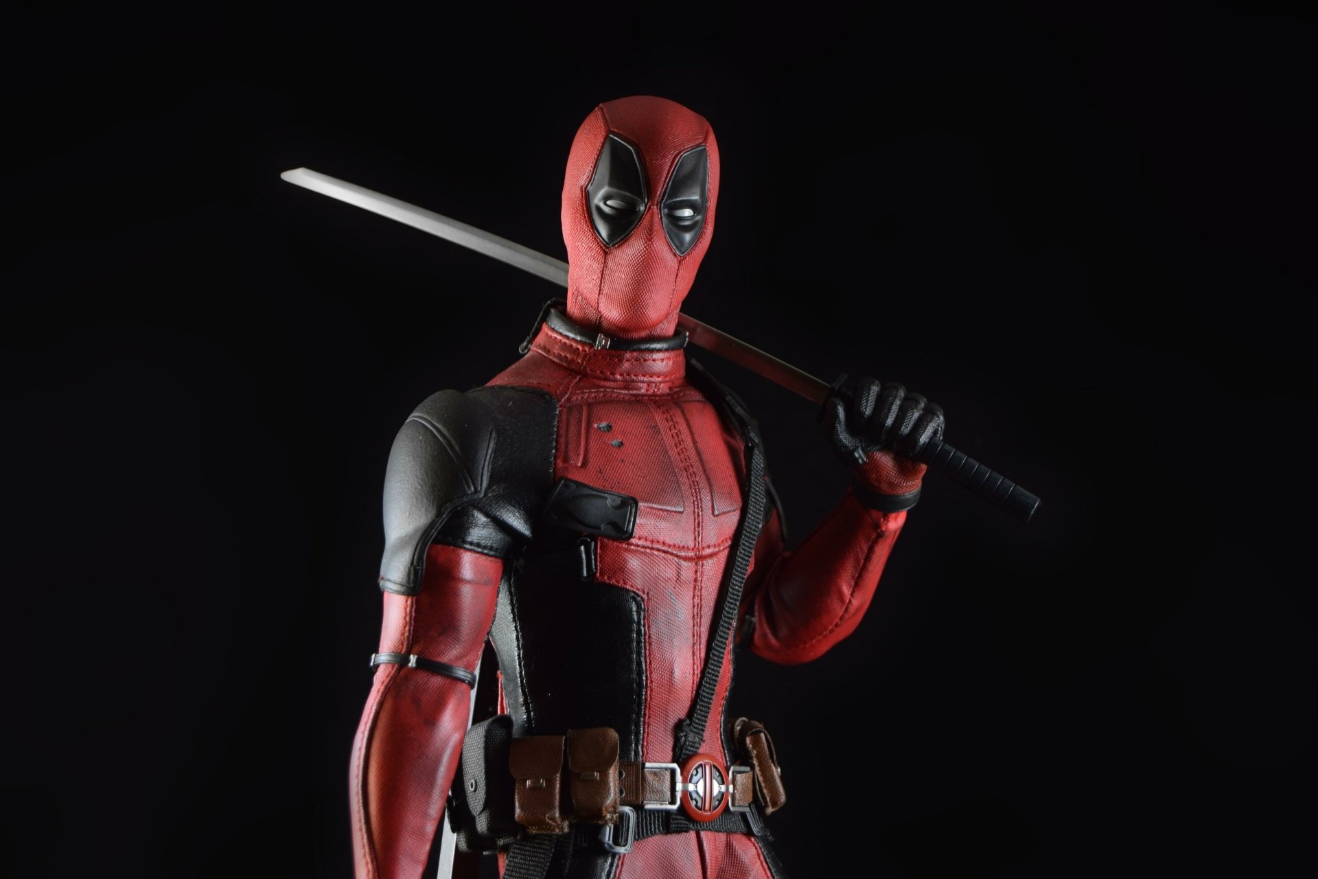 Download Figurine Katana Deadpool Man Made Toy 4k Ultra HD Wallpaper by Alex Burchill