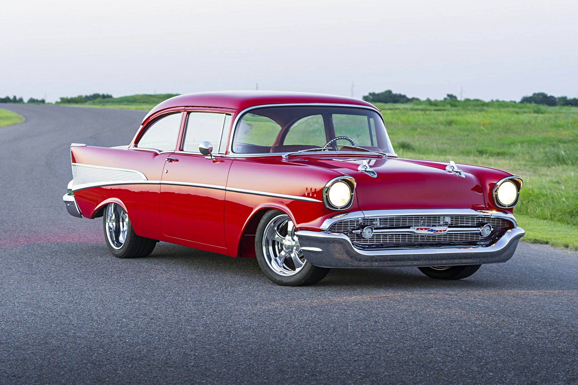 Download Hot Rod Chevrolet 210 Two Door Sedan Vehicle Chevrolet 210 HD Wallpaper